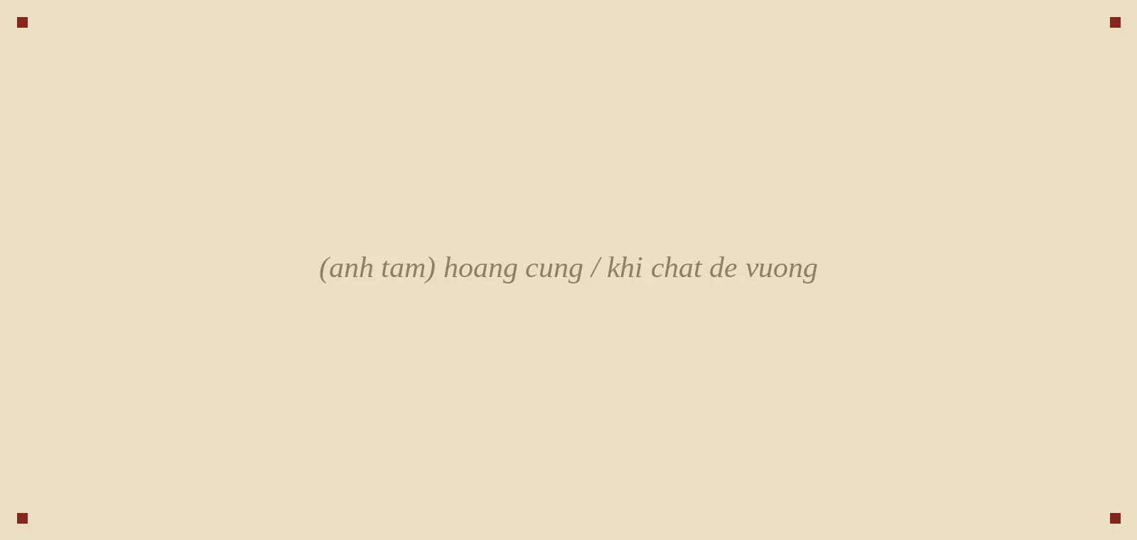 hoàng cung / khí chất đế vương
