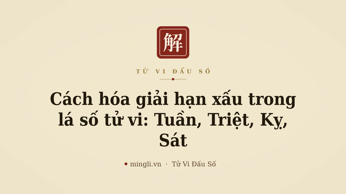 minh hoạ: hóa giải hạn xấu