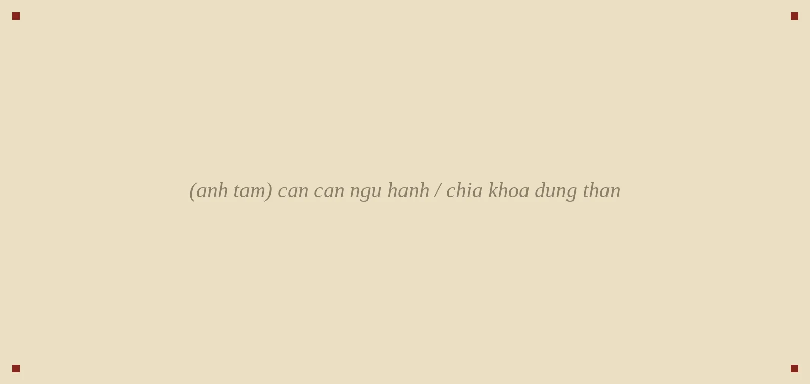 cán cân ngũ hành / chìa khóa dụng thần