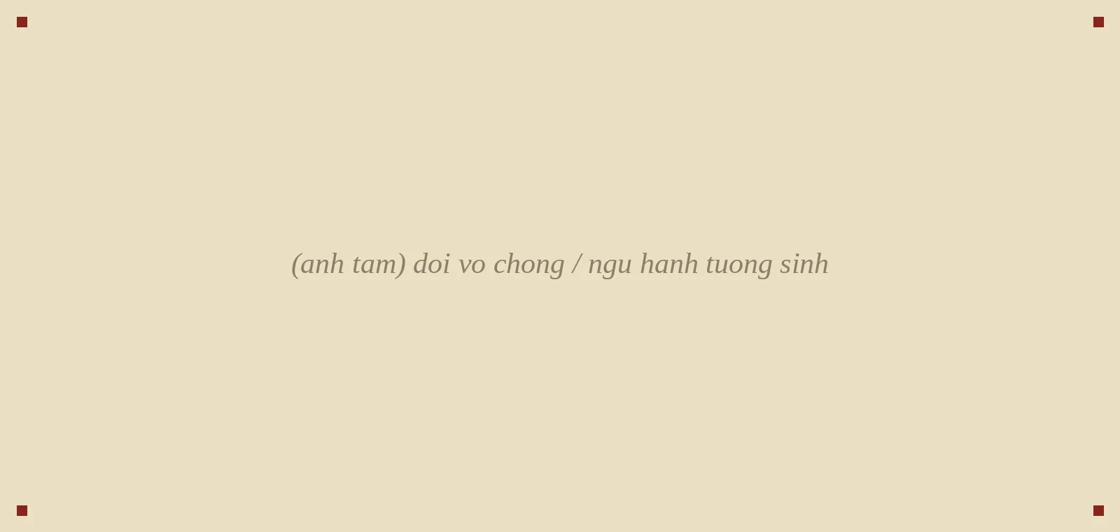 đôi vợ chồng / ngũ hành tương sinh