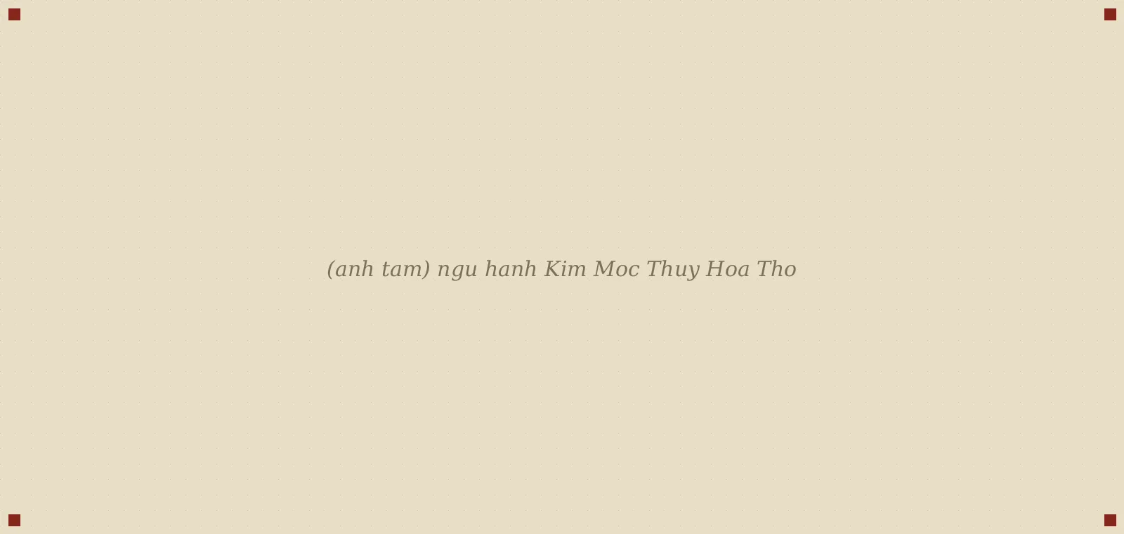 ngũ hành Kim Mộc Thủy Hỏa Thổ