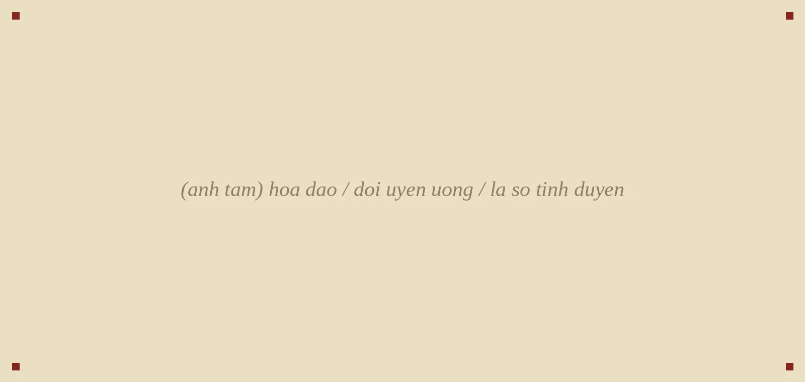 hoa đào / đôi uyên ương / lá số tình duyên